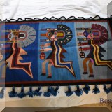 D04. Peruvian wall hanging with tassels. 26” x 45” - $68 